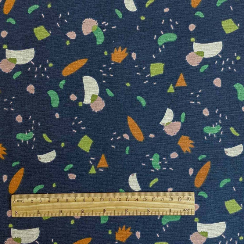 Printed Half Panama CUTZY Indigo / Faded Multicolored
